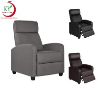 JKY Furniture PU Leather Recliner Chair with Lumbar Support Overstuffed High-Density Sponge Push Back Recliners