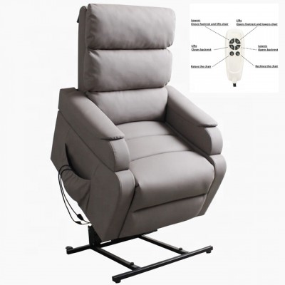 Fabric Material Adjustable Electric Single Motor Power Lift Recliner Chair for Watching TV