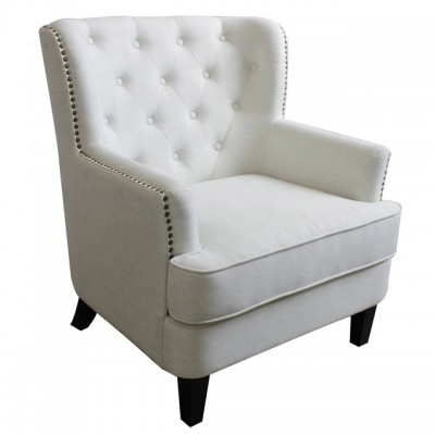 Modern Fabric Button Tufted High Wingback ArmChair for Living Room Wholesale Furniture