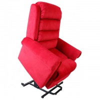 Red Fabric Dual Motors Electric Lift Recliner Sofa Chair for Furniture Wholesale