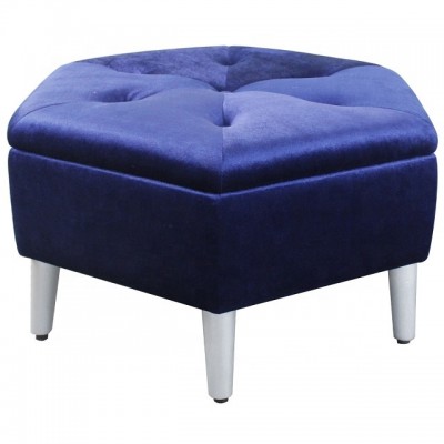 HQ-8143 Fabric Button Tufted Storage Diamond Stool