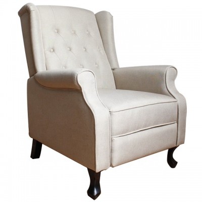 Button Tufted High Back Facric Push Back Recliner Chair for Wholesale Living Room Furniture