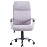 Free sample Office chair specification antique white fabric cover high back staff chair