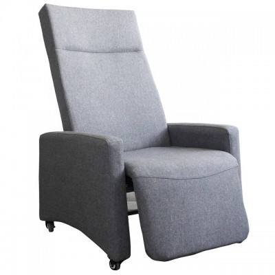 American Style Gray Fabric Zero Gravity Recliner Chair Sofa with Caster