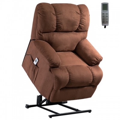 Electric Control Stand Up Riser Fabric Single Motor Power Lift Recliner Chair for Elderly with Massage